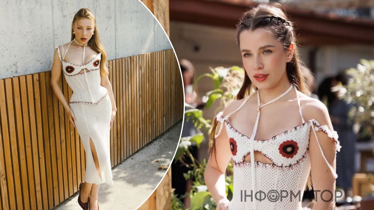Модная интрига: Кристина Соловой вышла в вязаном наряде, подозрительно напоминающем Тину Кароль