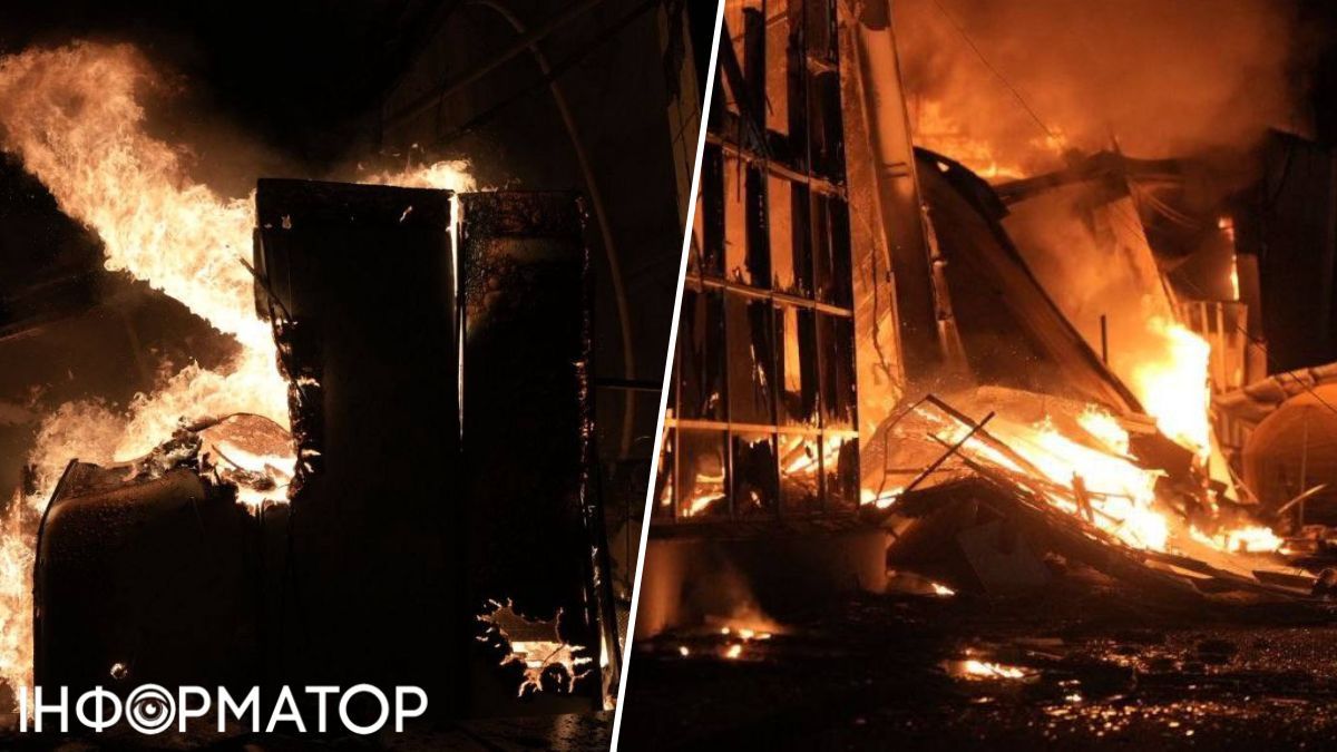 пожар супермаркет Запорожье