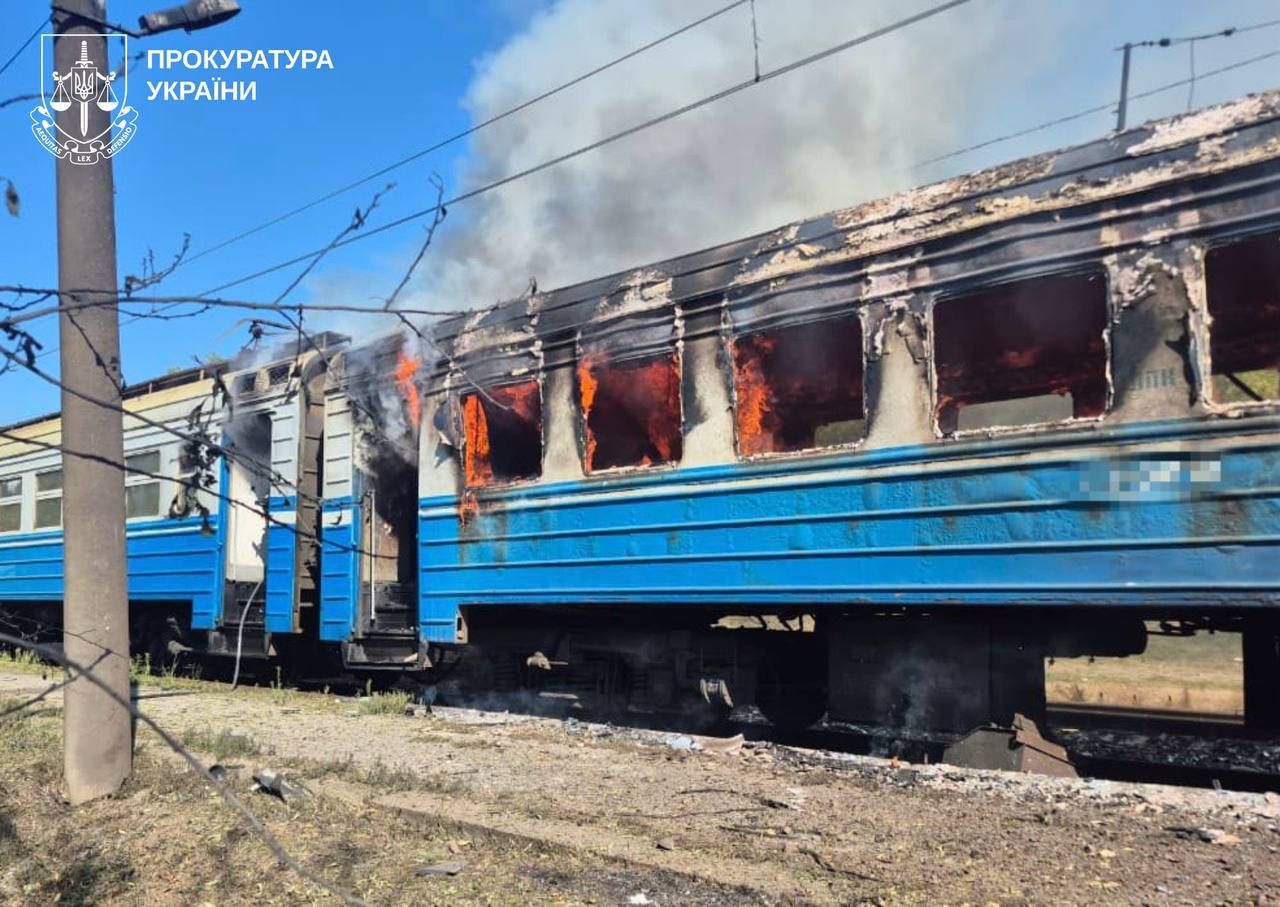 Атака на электропоезд в Харьковской области, фото: областная прокуратура