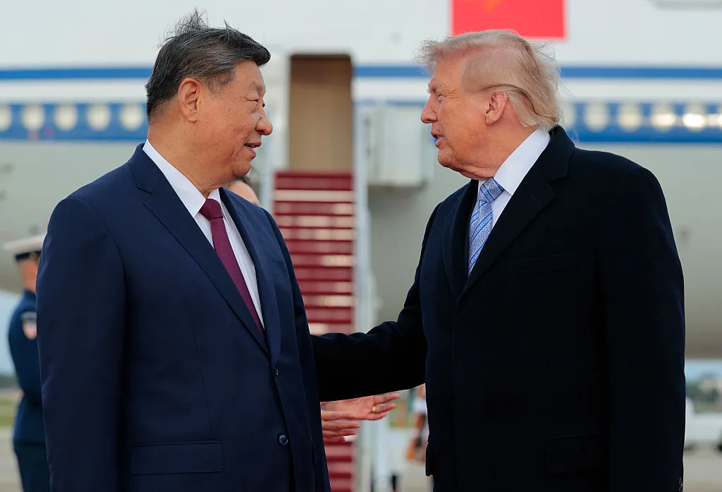 Трамп лично встретил Си Цзиньпина в США. Фото: Getty Images