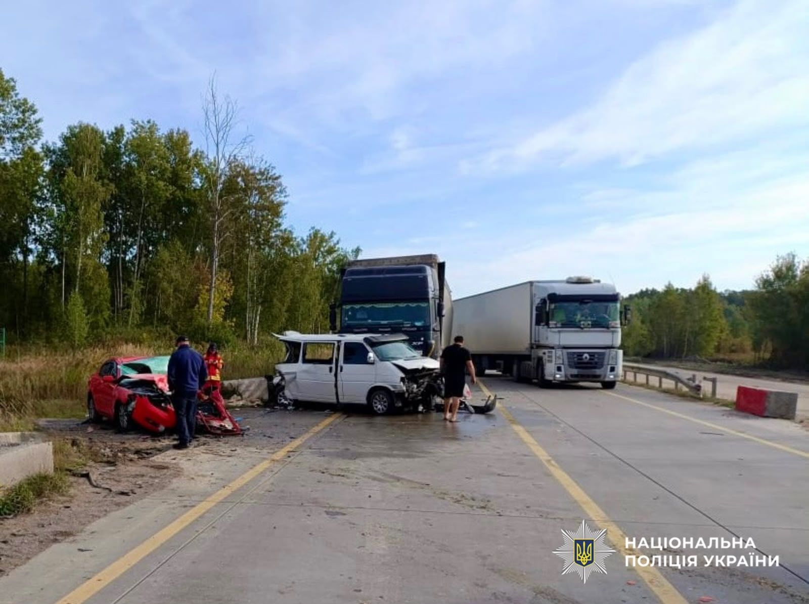 ДТП на Житомирщині - постраждали шестеро, троє дітей, фото: поліція Житомирщини