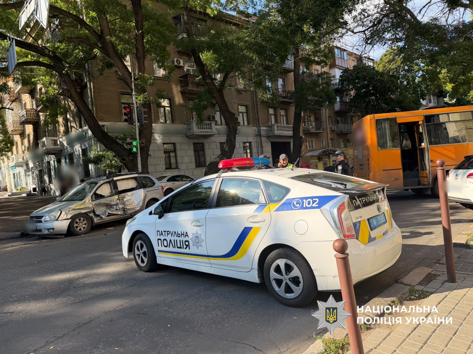 В Одессе ДТП с маршруткой пострадали девять человек, фото: полиция Одесской области