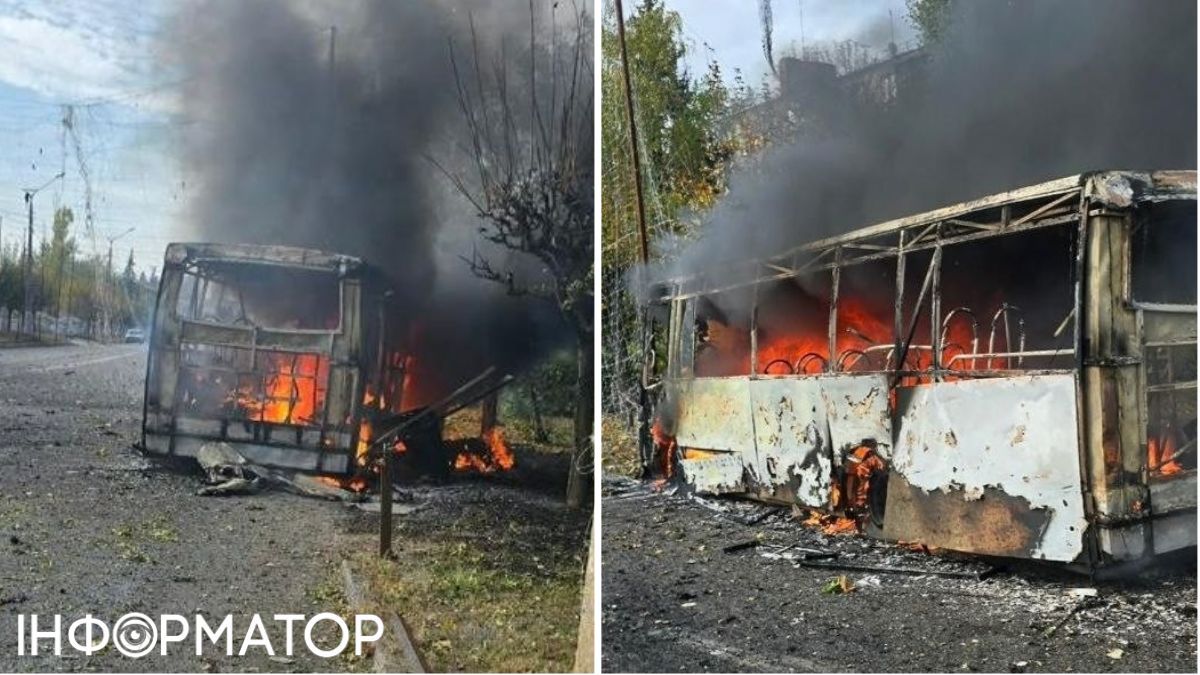 Автобус Краматорск удар