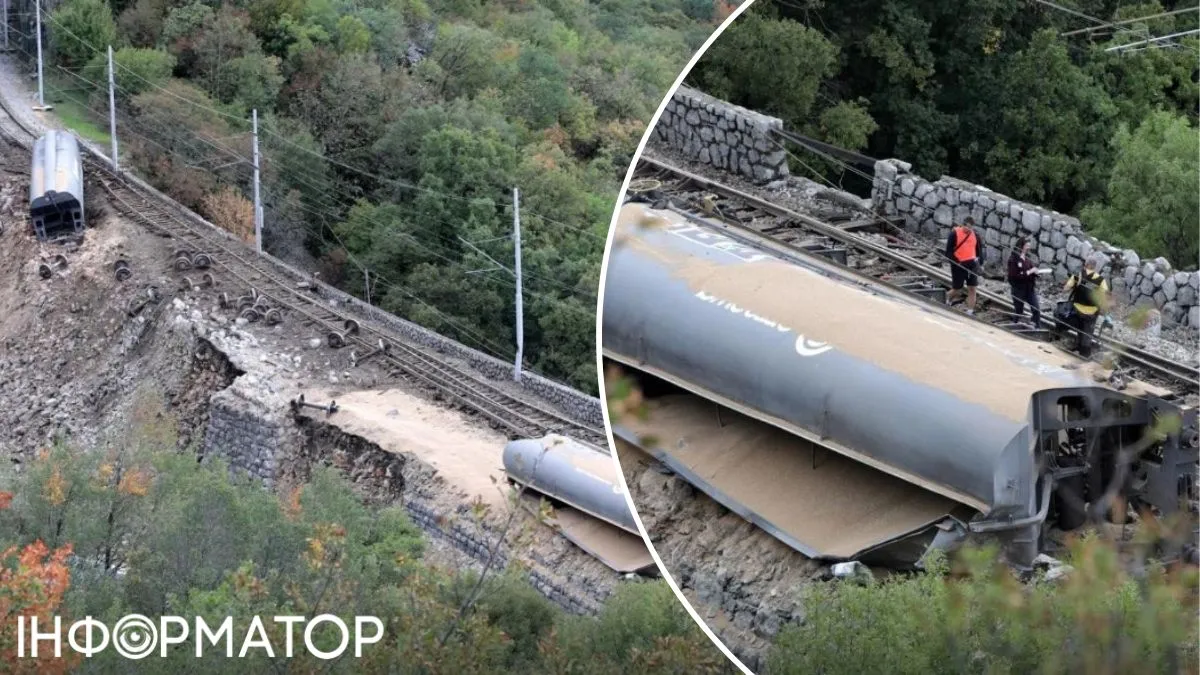 У Хорватії вантажний поїзд зійшов з рейок — він міг перевозити українське зерно