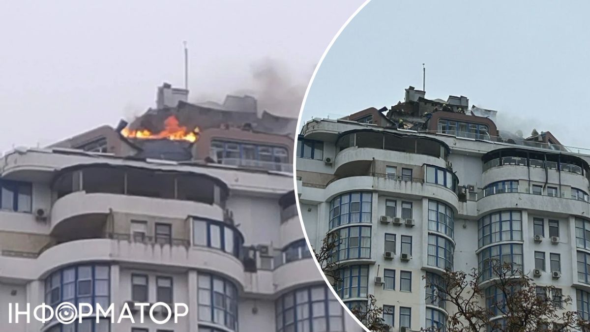 В Одесі після російської атаки загорівся дах багатоповерхівки — є постраждалі