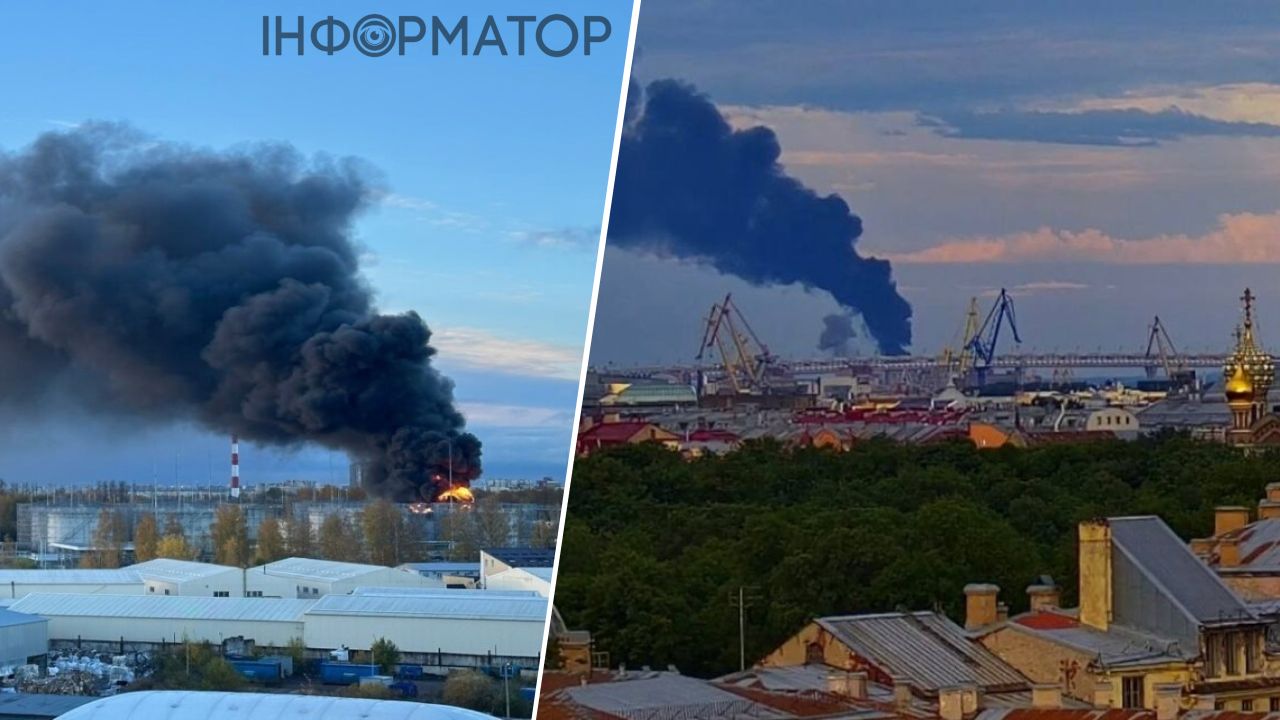 Пожар Петербург дроны