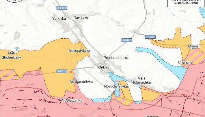 Боевая ситуация в Запорожской области, фото ISW