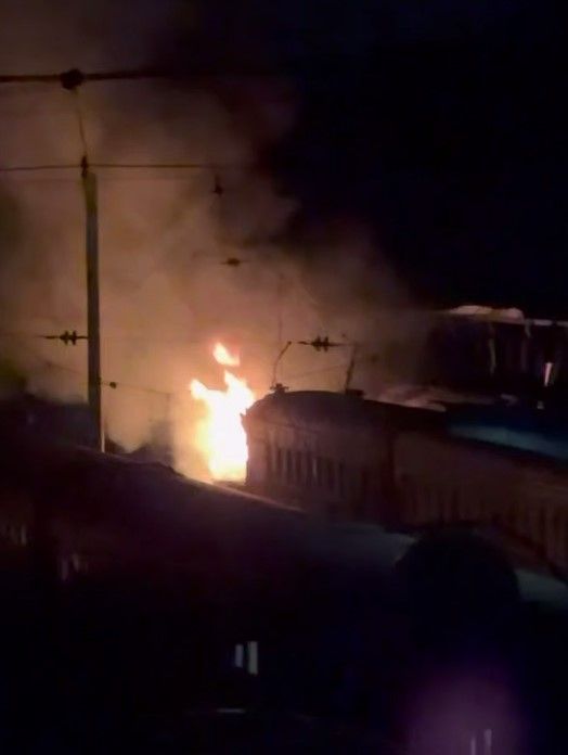 Пожежа на вокзалі у Дніпрі. Фото: скриншот з відео