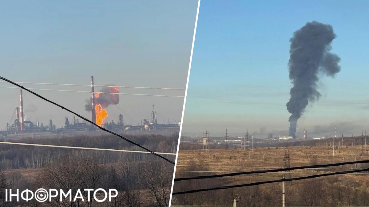 Дрон атакует НПЗ