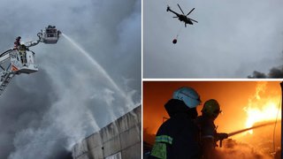 У Дніпрі після масованого обстрілу вирує сильна пожежа: рятувальники задіяли гелікоптер