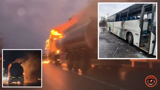 Ворог б’є по вантажівках, автобусах та авто на трасі у Дніпропетровській області безпілотниками на «Старлінках» — «Флеш»