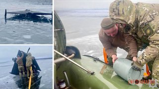 В Днепре на замерзшей реке обнаружили недетонированный "Шахед"