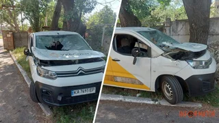 У Нікополі росіяни вдарили по машині “Укрпошти”: водій отримав поранення