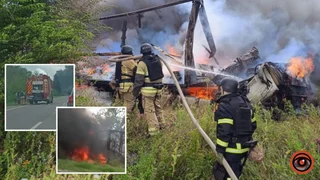 Враг атаковал Криворожский район: сгорела фура на трассе к Днепру, погиб мужчина, среди пострадавших – ребенок
