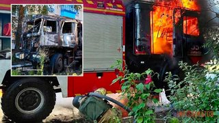 Враг повторно ударил по спасателям во время тушения пожара в Днепропетровской области