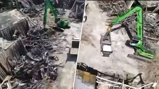 Сплошные развалины и спецтехника: в ОВА показали, как сейчас выглядит разрушенный врагом ТРЦ в Кривом Роге