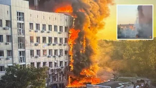 Удар по Павлограду и масштабный пожар: в ДТЭК подтвердили удар по своему зданию, есть пострадавший