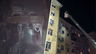 У Дніпрі триває рятувальна операція: людей дістають з верхніх поверхів автокраном, є поранені