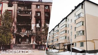 Як новенька: в Бучі відновили хрущовку, в яку влучили артилерією на початку 2022 року