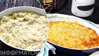 Запіканка на сніданок з яйцями, шинкою і сиром - проста рятівна страва для ранкового поспіху