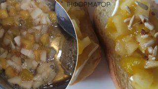 Теплий тост з камамбером, грушею і сливою - ідея осіннього сніданку