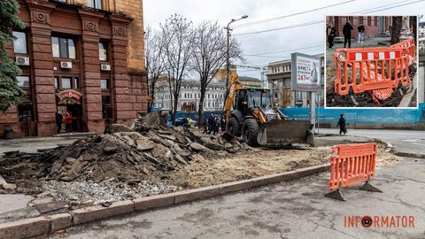 В центре Днепра ремонтируют еще один участок безбарьерного маршрута: где именно начали работу