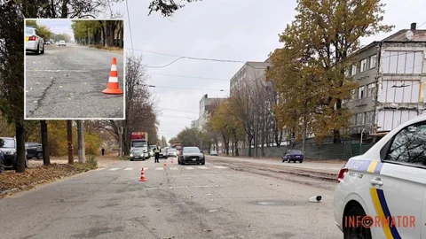 На проспекте Богдана Хмельницкого в Днепре Hyundai сбил двух 20-летних мужчин: водителю сообщили о подозрении