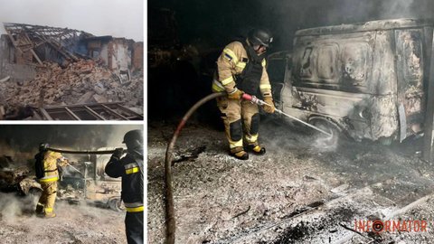 Враг совершил массированную атаку дронами по Днепропетровской области, есть разрушения: фото и подробности от ОВА и ГСЧС