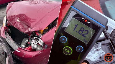 1,82 промилле алкоголя в крови: на Донецком шоссе Chevrolet на высокой скорости врезался в Hyundai