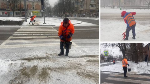 Вьюга, мокрый снег и гололед: как в Днепре и области преодолевают последствия непогоды
