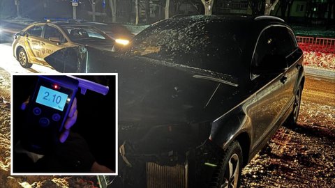 В Днепре на Паникахи пьяный водитель Audi въехал в ограждение