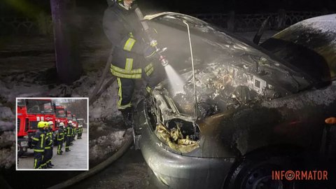 В Каменском на Днепростроевской горел Daewoo: детали от спасателей