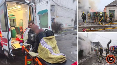 У Павлограді загорівся будинок: 31-річного чоловіка забрала «швидка» з опіками рук та ніг