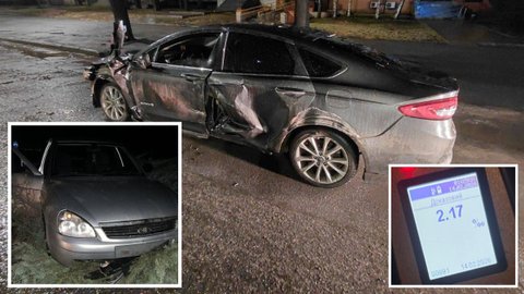 В Днепре пьяный водитель ВАЗ вылетел в кусты, а в Кривом Роге нетрезвый водитель Ford врезался в декор на клумбе