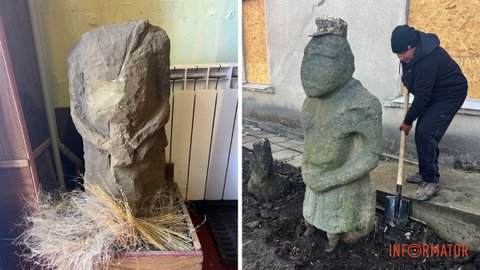 Історію вдалося зберегти: музей історії Дніпра допоміг евакуювати кам’яних баб із Запоріжжя