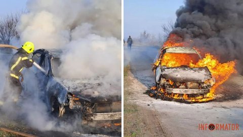 У Кам'янському районі вигорів вщент Chevrolet Epica