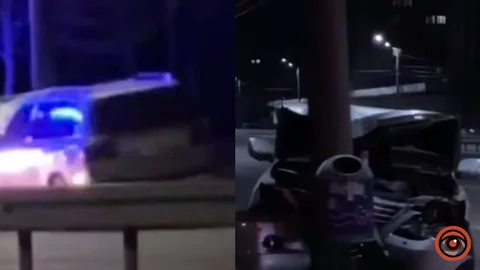 В Днепре на Набережной Победы водитель Lexus врезался в столб и сбежал с места аварии: что известно