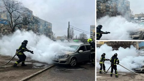 У Кам'янському на вулиці Прибережній палав Opel Astra