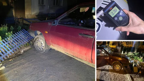 У Дніпрі на Богдана Хмельницького п'яний водій ВАЗ з підробленими правами наїхав на паркан та лавку