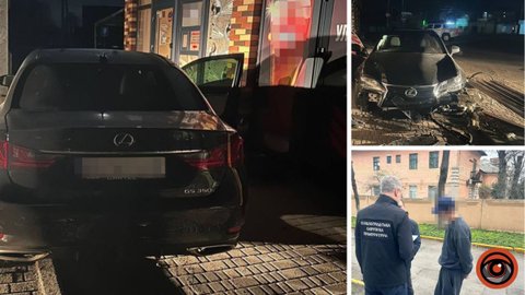 Пострадала 19-летняя девушка: в Павлограде пьяный 21-летний водитель Lexus влетел в лавку с людьми