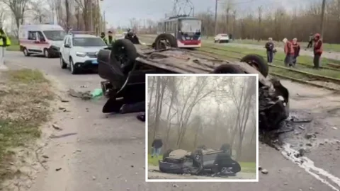 У Кривому Розі Skoda злетіла з мосту та впала на дах: серед постраждалих – 15-річна дитина