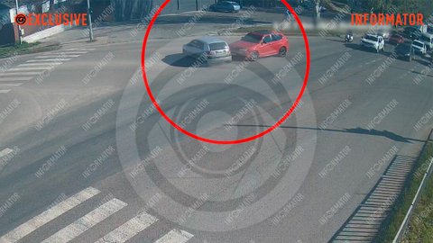 Відео моменту: у Дніпрі на Донецькому шосе зіштовхнулись BMW та Hyundai