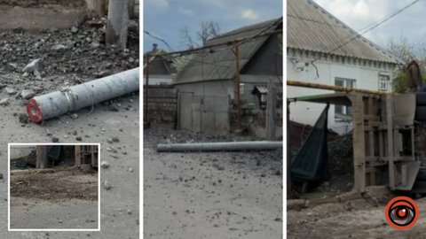 В Днепре на Андрийченко после столкновения с Hyundai самосвал перевернулся, снес столб, забор и влетел во двор дома