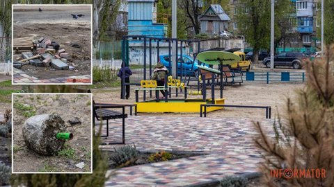 Как выглядит детская площадка на Калиновой в Днепре за почти 3 миллиона бюджетных гривен
