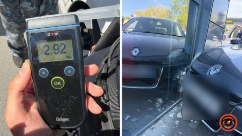 Пьяный в стельку: в Днепре водитель Renault врезался в стену здания