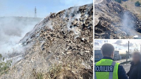 1700 тонн забруднюючих речовин потрапили у повітря: через посадовця сталась масштабна пожежа на сміттєвому полігоні у Дніпровському районі
