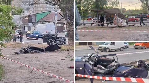 Моторошна аварія на Калиновій у Дніпрі: авто влетіло в зупинку, машину розірвало на шматки, є травмовані