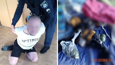 Гранату знайшли у квітковому горщику: у лікарні Кривого Рогу затримали чоловіка