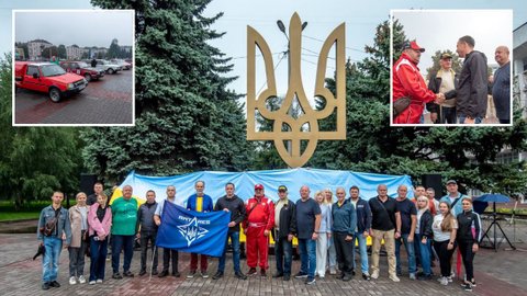 Кам’янське зустріло всеукраїнський патріотичний ралі-марафон ретроавтомобілів