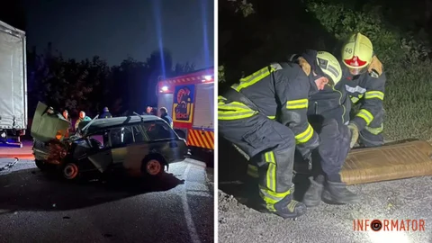 В Каменском районе столкнулись грузовик и легковушка: водителя "ВАЗ" деблокировали спасатели